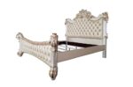 Vendom Pearl Leather Bed By ACME in White – View 5