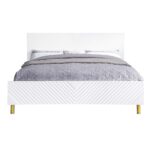 White High Gloss Gaines Bed by ACME - Image 4