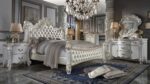 Vendom Pearl Leather Bed By ACME in White – View 6