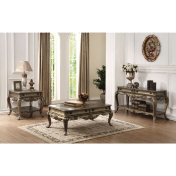 Vintage Oak Finish Ragenardus Sofa Table 86033 by ACME