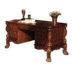 Cherry Oak Dresden Executive Desk 12169 by ACME - Image 3