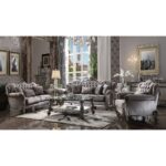 Velvet Versailles Chair W/Pillow 56842 by ACME - Image 2