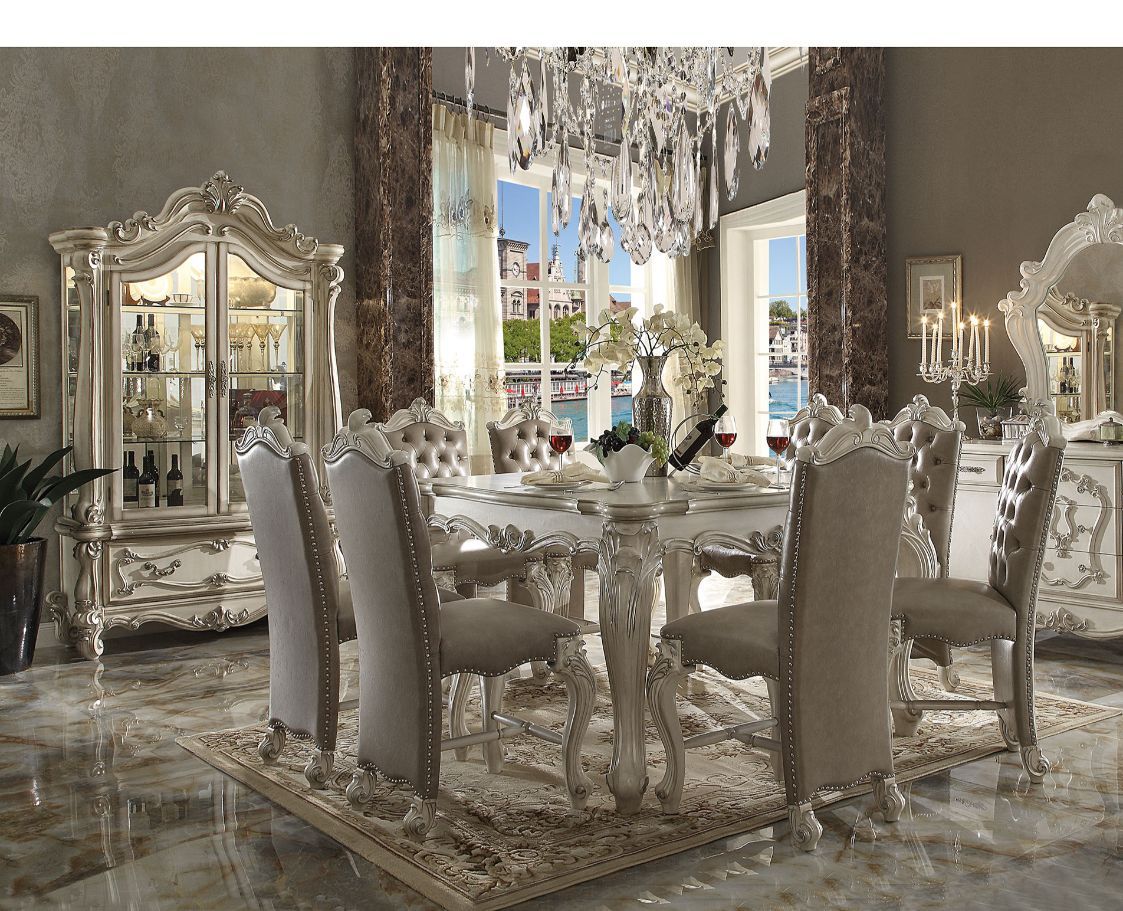 Bone White Versailles Counter Height Table 61150 By Acme | Mobilia Cleopatra 3 Bone White Versailles Counter Height Table 61150 by ACME - Image 1