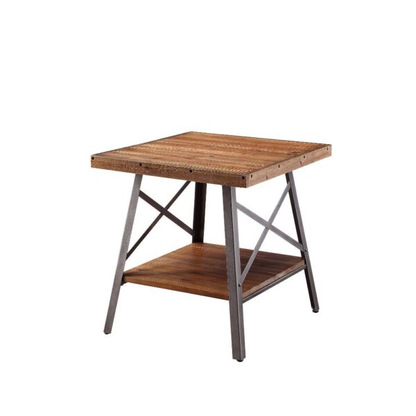 Weathered Oak Ikram End Table 81177 by ACME - Image 2