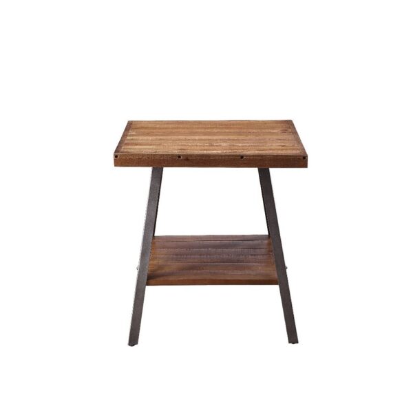 Weathered Oak Ikram End Table 81177 by ACME - Image 3