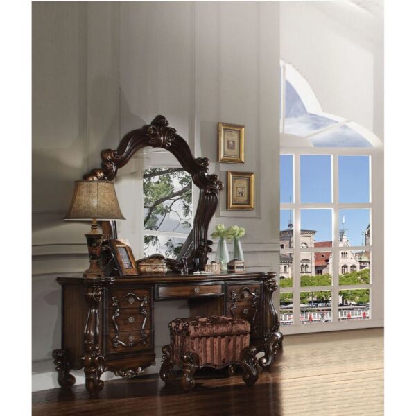 Cherry Oak Versailles Mirror 21104 by ACME - Image 2