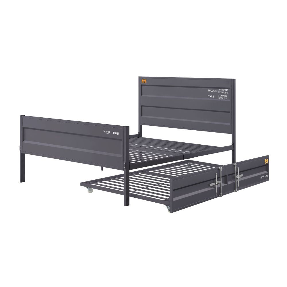 Gunmetal Cargo Full Bed 35915F By Acme | Mobilia Cleopatra 3 Gunmetal Cargo Full Bed 35915F by ACME - Image 1