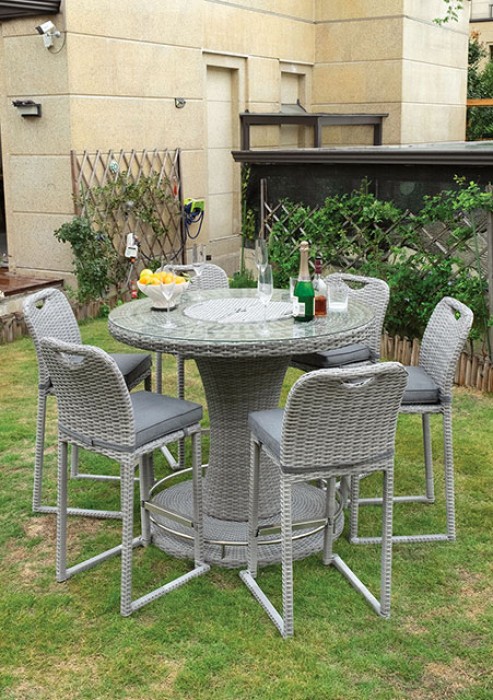CYPRUS ROUND BAR TABLE GM-2006 BY Furniture of America.