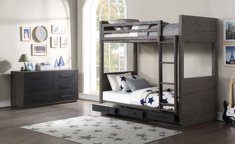 Estevon Bunk Bed Bd00613 By Acme | Mobilia Cleopatra 3 Estevon Bunk Bed BD00613 by ACME - Image 1