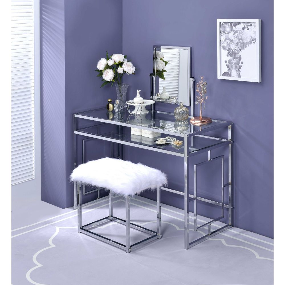 Carenze Ii Vanity Desk By Acme | Mobilia Cleopatra 3 Carenze II Vanity Desk by ACME - Image 1