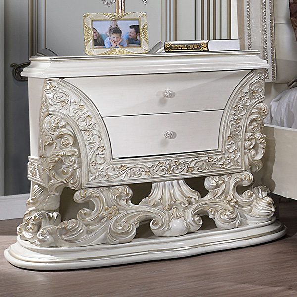 Hd-1813 Nightstand By Homey Design | Mobilia Cleopatra 3 HD-1813 Nightstand By Homey Design - Image 1