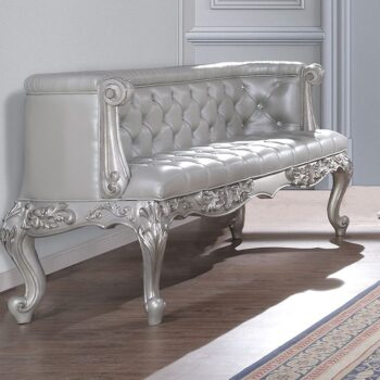 Traditional Silver Bench HD-1808 By Homey Design