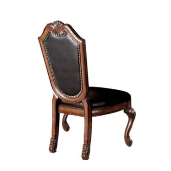Chateau De Ville Side Chair With Faux Leather Upholstered Seat Set of 2 by ACME