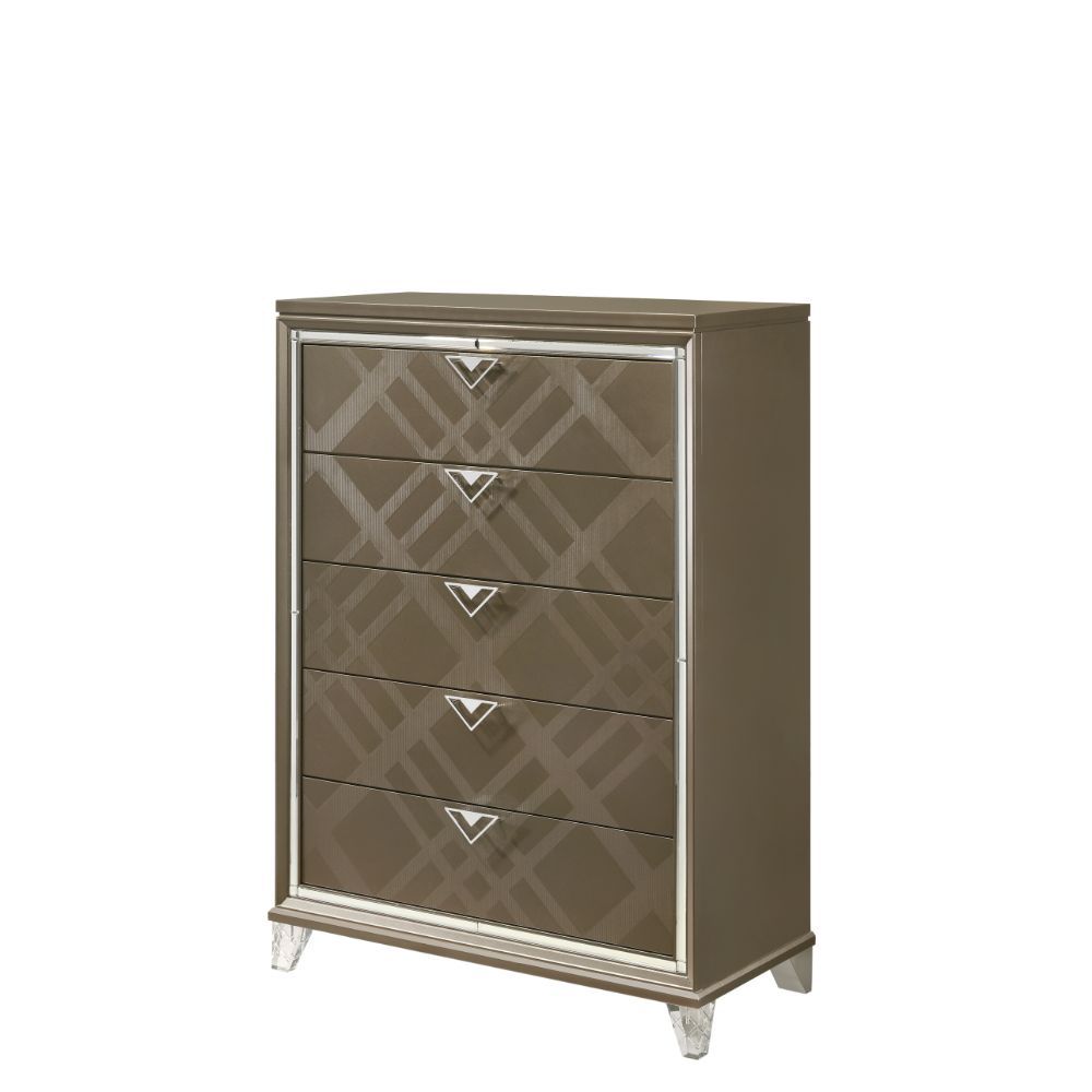 Dark Champagne Skylar Chest 25326 By Acme | Mobilia Cleopatra 3 Dark Champagne Skylar Chest 25326 by ACME - Image 1