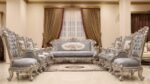 Handmade Glammed Gray Sofa - Image 3
