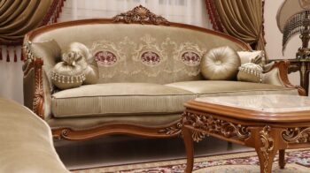 Handmade Elite Gallery Brown Loveseat
