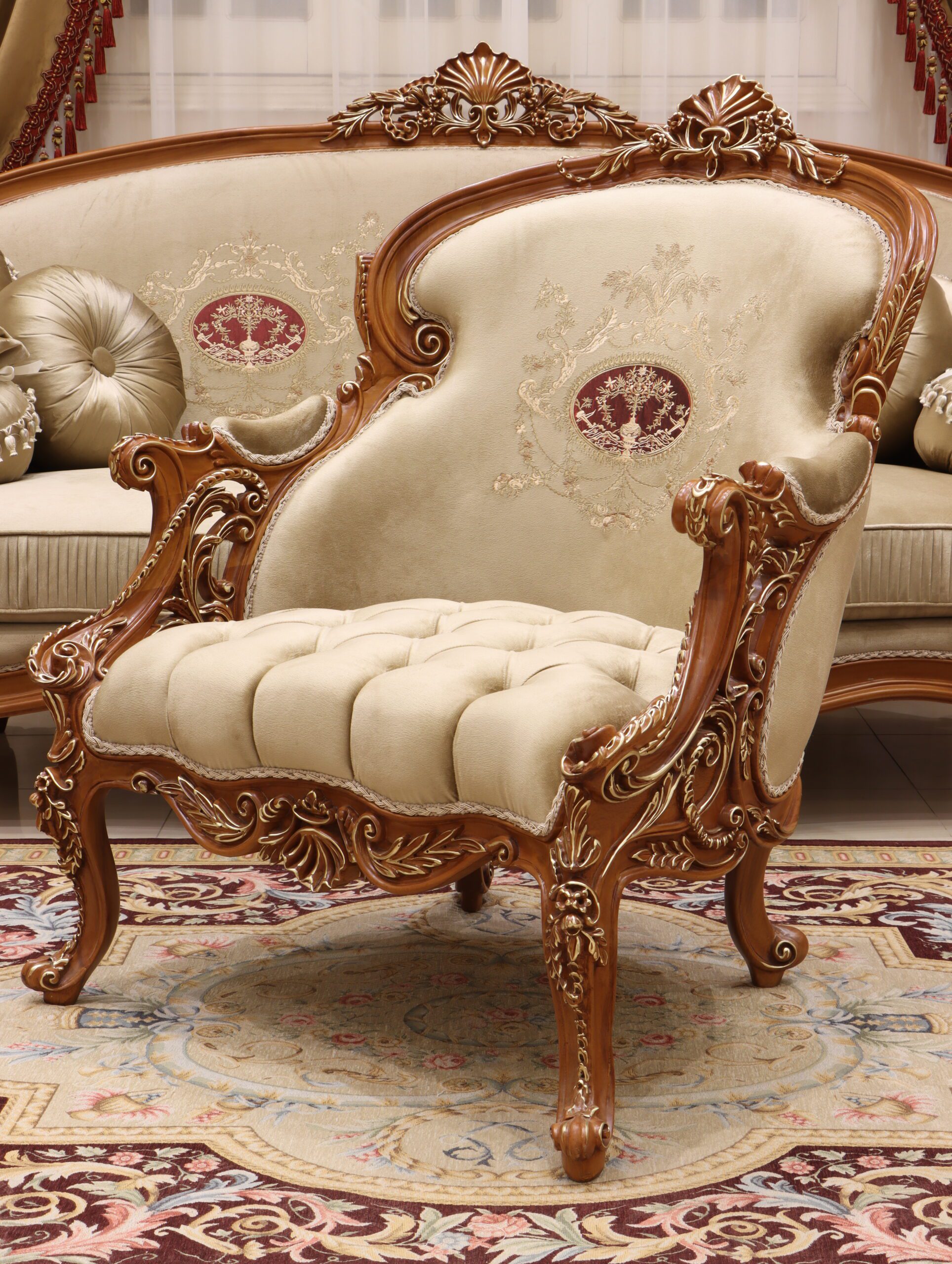 Handmade Elite Gallery Brown Chair | Mobilia Cleopatra 3 Handmade Elite Gallery Brown Chair - Image 1