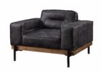 Ebony Leather Silchester Chair 56507 by ACME