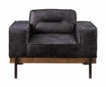 Ebony Leather Silchester Chair 56507 by ACME - Image 2