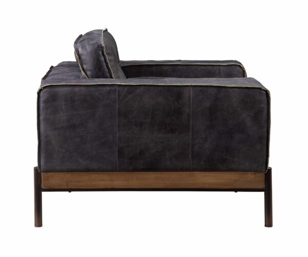 Ebony Leather Silchester Chair 56507 by ACME - Image 3