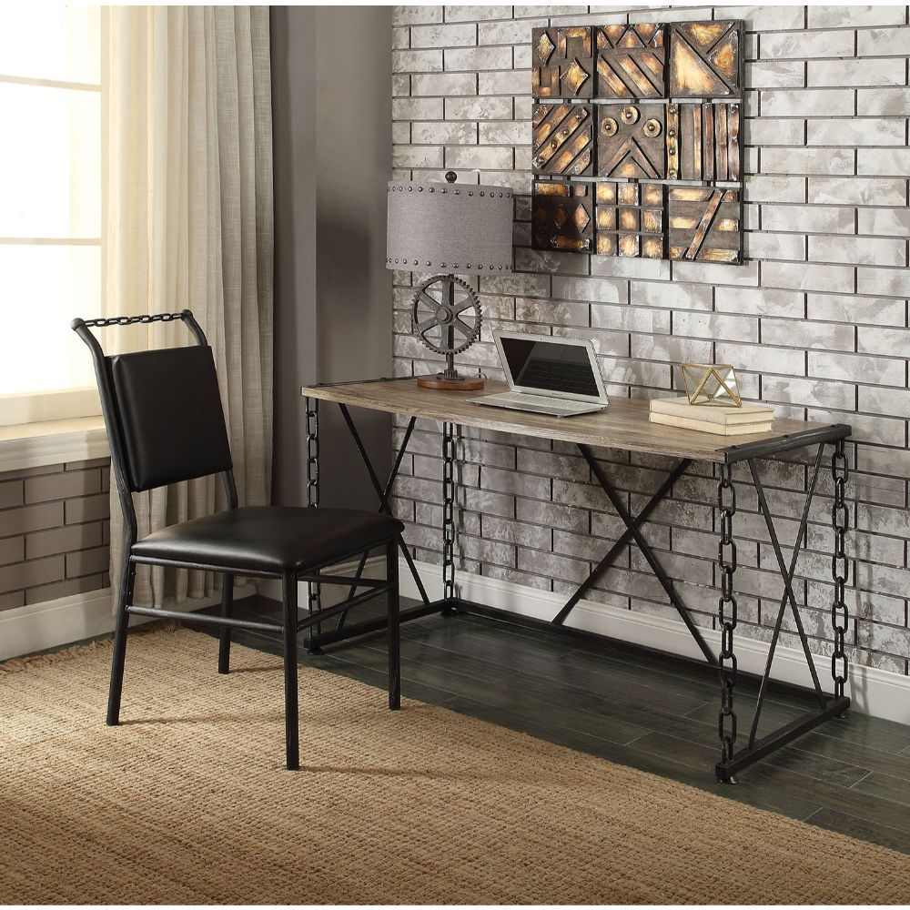 Rustic Oak Jodie Writing Desk 92248 By Acme | Mobilia Cleopatra 3 Rustic Oak Jodie Writing Desk 92248 by ACME - Image 1