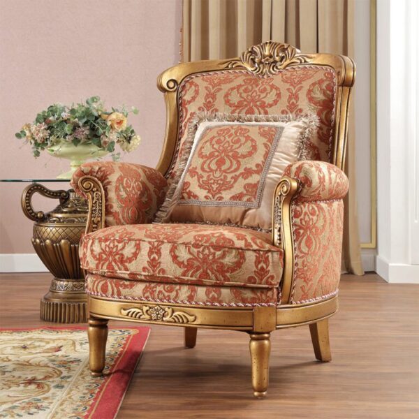 Gold Finish 3PCs Sofa Set Traditional by Homey Design HD-106 - Image 2