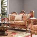 Gold Finish 3PCs Sofa Set Traditional by Homey Design HD-106 - Image 3