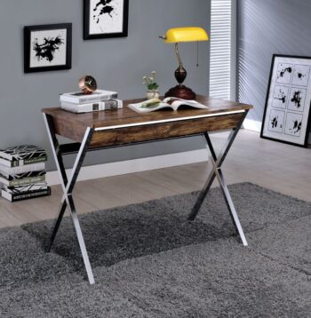 Weathered Oak Callers Writing Desk 92340 by ACME