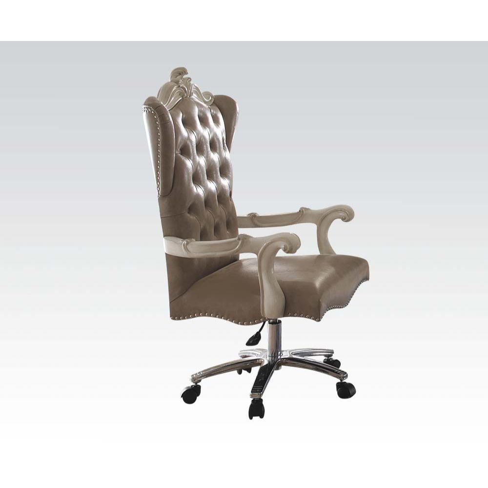 Versailles Executive Office Chair In Gray Leather 92277 By Acme | Mobilia Cleopatra 3 Versailles Executive Office Chair in Gray Leather 92277 by ACME - Image 1