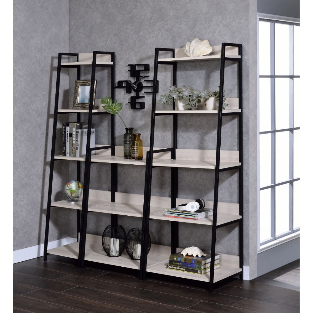 Natural & Black Wendral 23″L Bookshelf 92674 By Acme | Mobilia Cleopatra 3 Natural & Black Wendral 23"L Bookshelf 92674 by ACME - Image 1