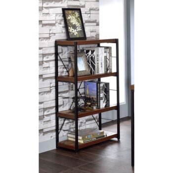 Weathered Oak Bob Bookshelf 92399 by ACME