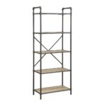 Itzel Bookshelf With 5 Wooden-Fixed Shelves by ACME - Image 6