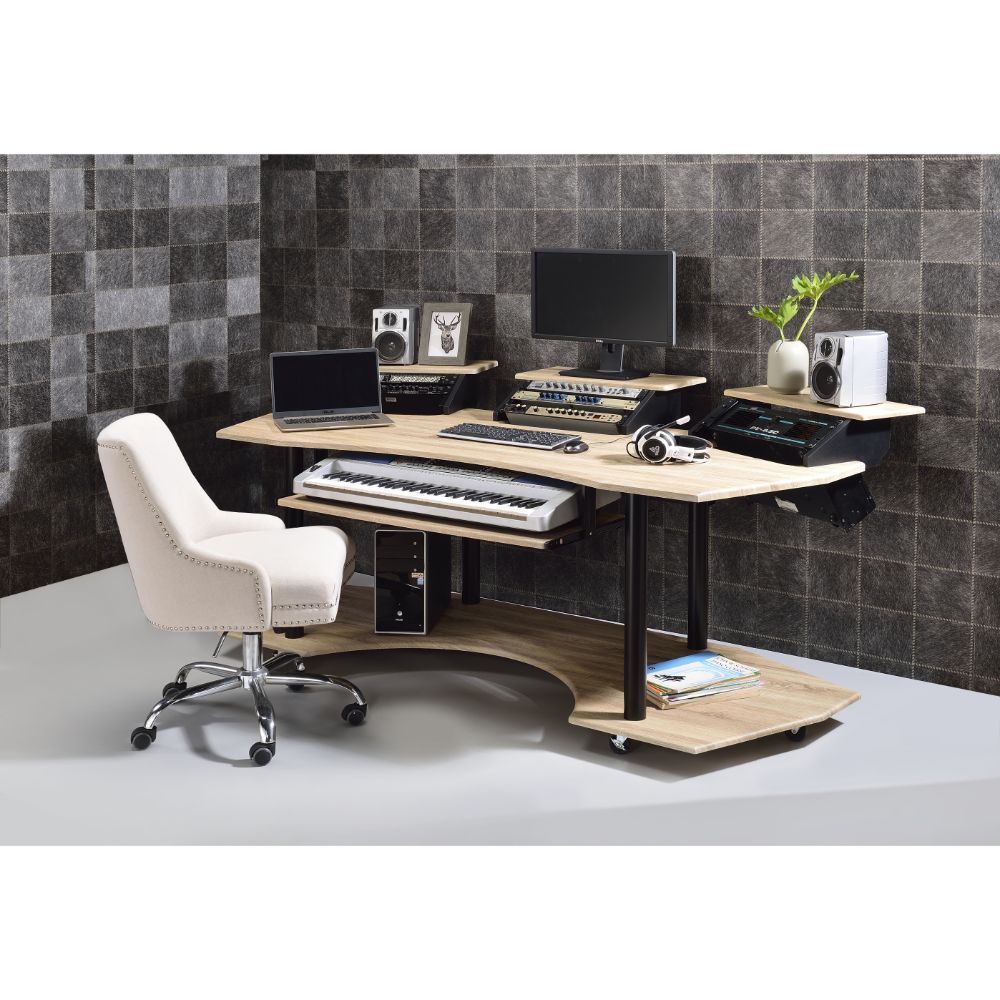Acme Furniture Eleazar 83″ Music Studio Desk | Mobilia Cleopatra 3 Acme Furniture Eleazar 83" Music Studio Desk - Image 1