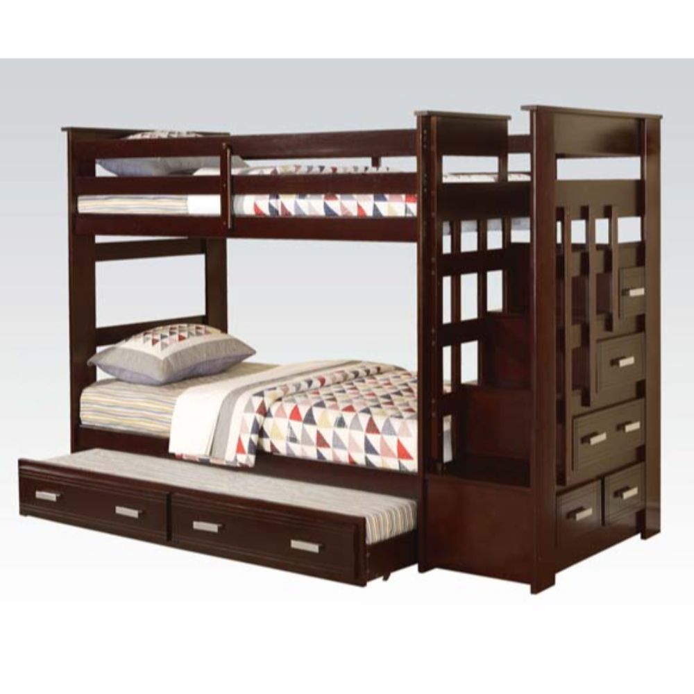 Allentown Twin/Twin Bunk Bed &Amp;Amp; Trundle By Acme | Mobilia Cleopatra 3 Allentown Twin/Twin Bunk Bed & Trundle by ACME - Image 1