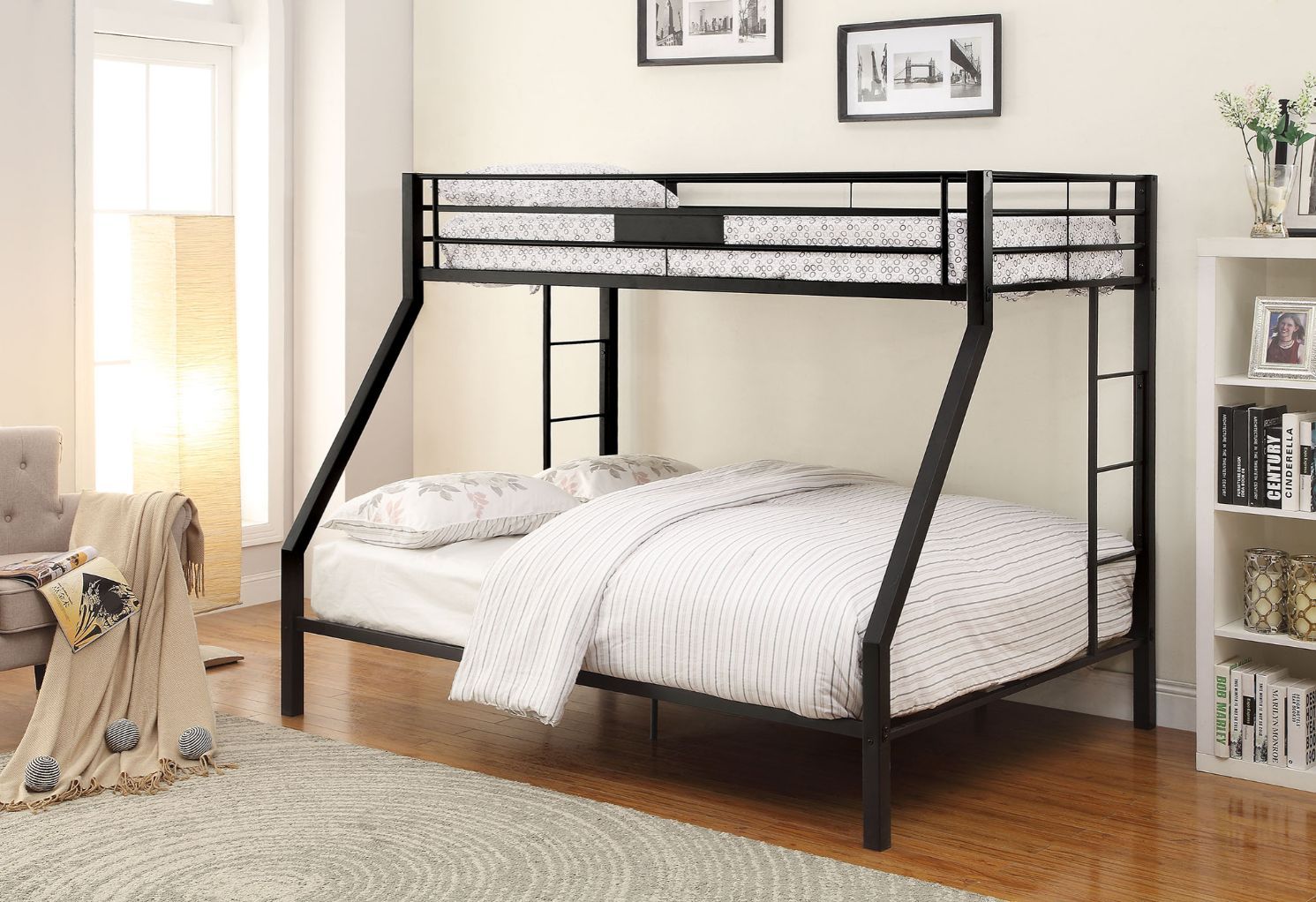 Limbra Twin Xl/Queen Bunk Bed 38000 By Acme | Mobilia Cleopatra 3 Limbra Twin XL/Queen Bunk Bed 38000 by ACME - Image 1