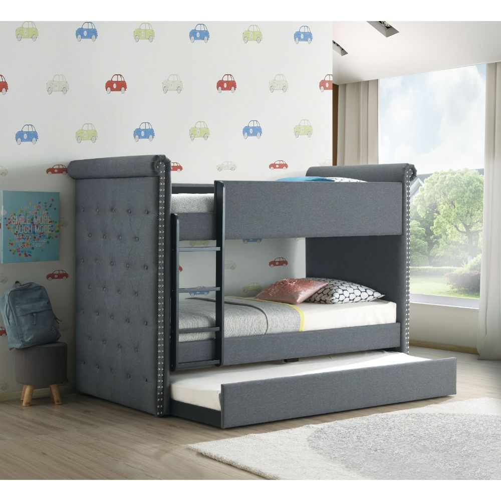 Romana Ii Twin/Twin Bunk Bed &Amp;Amp; Trundle By Acme | Mobilia Cleopatra 3 Romana II Twin/Twin Bunk Bed & Trundle by ACME - Image 1