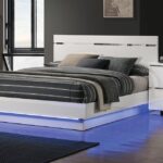 White/Chrome ERLACH BED FOA7189WH By Furniture of America - Image 2