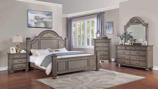Gray SYRACUSE BED CM7129GY By Furniture of America - Image 2