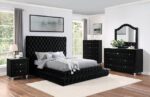 Black Stefania Bed CM7227BK By Furniture of America - Image 2