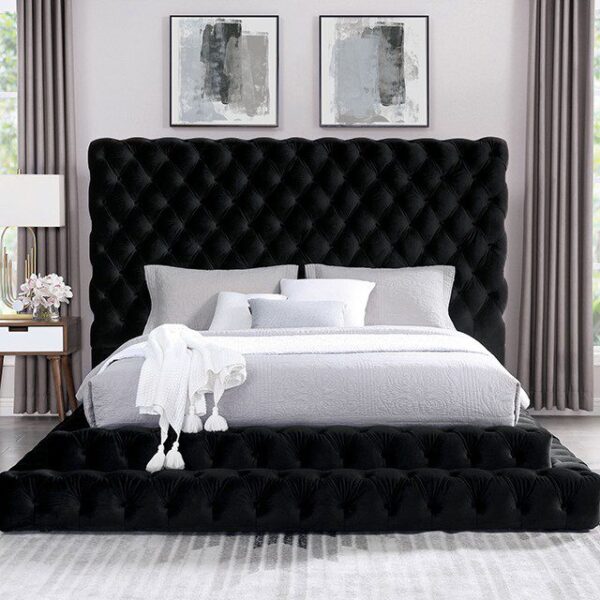 Black Stefania Bed CM7227BK By Furniture of America - Image 3