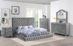 Gray STEFANIA BED CM7227GY By Furniture of America - Image 3