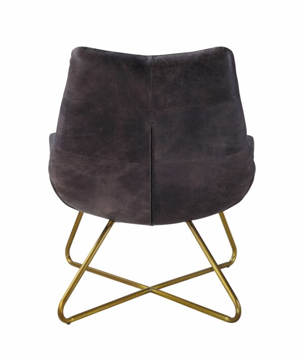 Ebony Leather Dhalsim Accent Chair 59666 by ACME - Image 5