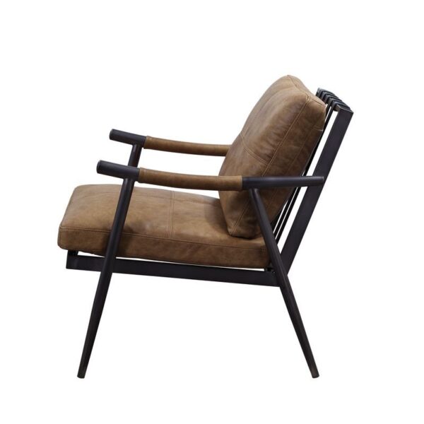 Chestnut Leather Anzan Accent Chair 59949 by ACME - Image 6