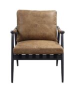 Chestnut Leather Anzan Accent Chair 59949 by ACME - Image 8