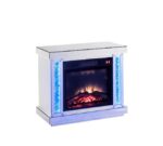 Noralie Mirrored Electric Fireplace With LED by ACME - Image 2