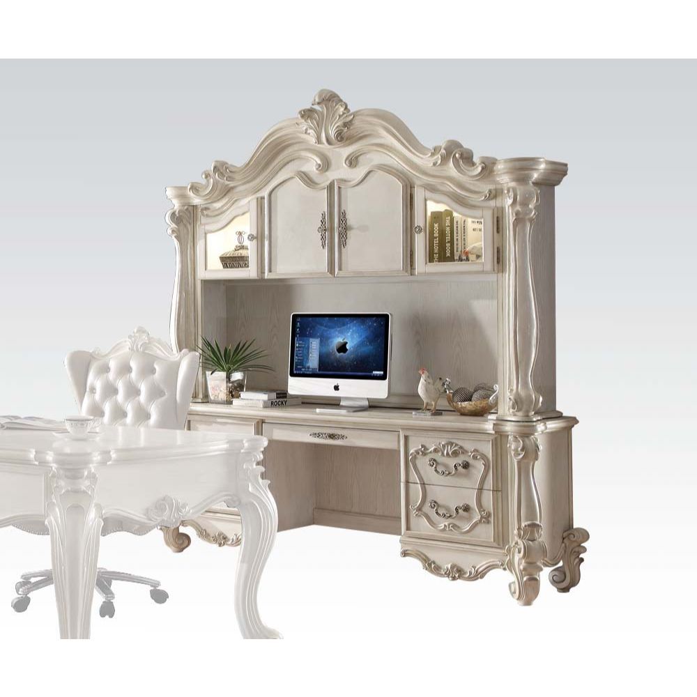Bone White Versailles Executive Computer Desk W/Hutch 92278 By Acme | Mobilia Cleopatra 3 Bone White Versailles Executive Computer Desk W/Hutch 92278 by ACME - Image 1