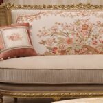 Handmade Beige Rose Sofa - Image 2
