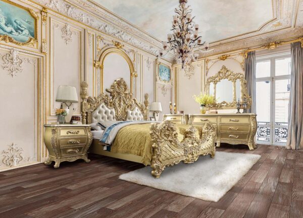 Cabriole Gold Mirror by ACME - Image 2