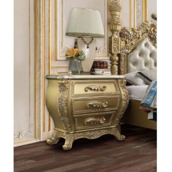 Cabriole Gold Nightstand by ACME