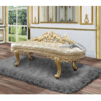 Cabriole Gold Bench by ACME